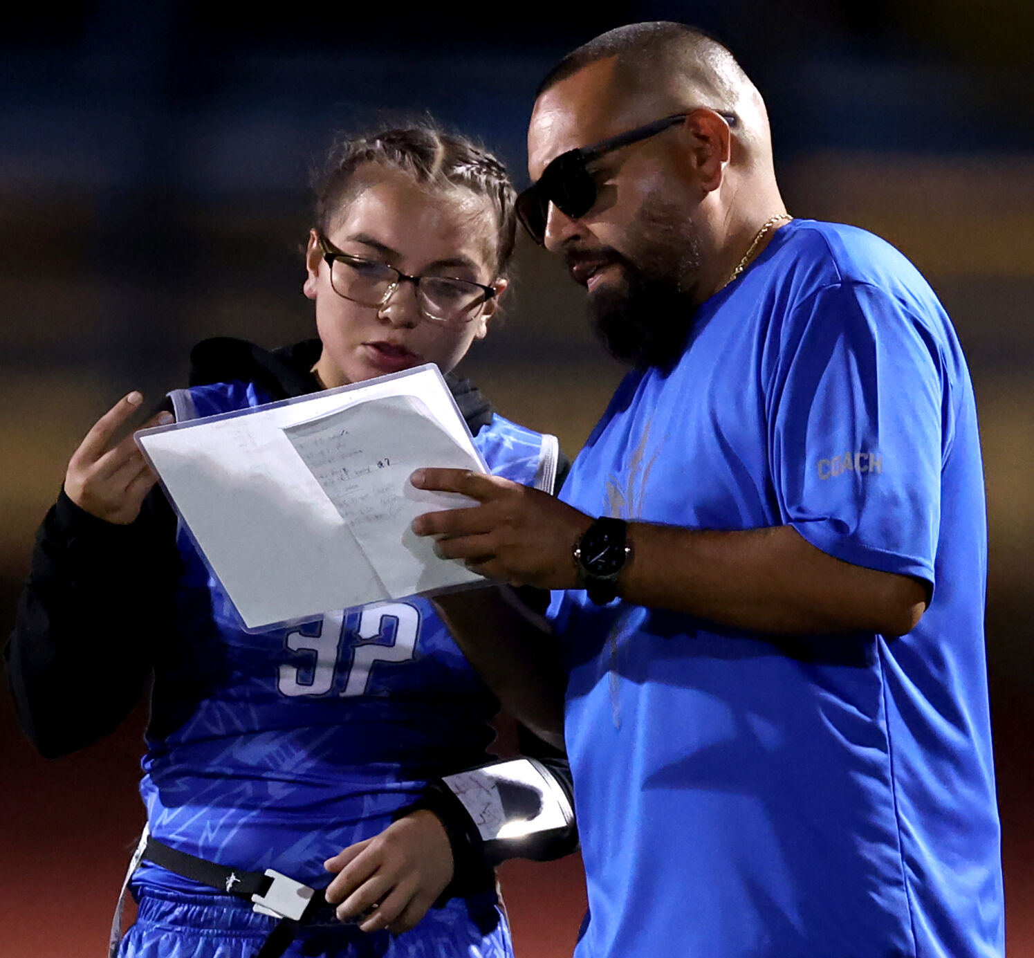 Sunnyside vs Skyline, girls flag football